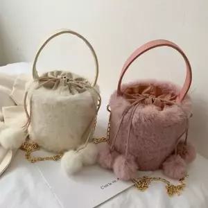 은창윈터  페이크퍼 버킷 가방 크로스백 숄더백 가방 미니 털가방 겨울 가방 여성 여성용 여