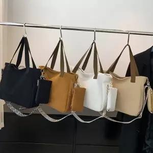 은창지그재그 스트랩 사이드 포켓 코듀로이 숄더백 크로스백 숄더 가방 미니 에코백 가을 겨울 가방 휴가