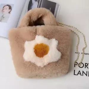 은창로투스 플라워 퍼 가방 크로스백 숄더 토트백 가방 미니 털가방 겨울 가방 여성 여성용 여행 비치