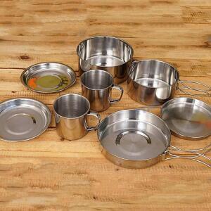 캠핑 코펠 8종 세트 야연냄비 훈연칩 반합 미니화로