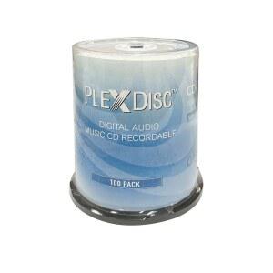 [미국배송] 신뢰할 수 있는 오디오 녹음 및 재생을 위한 100 PK PLEXDISC 52X 700 MB 디지털 음악 CD-R 디스크