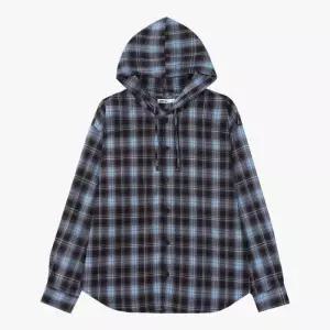 유솔 HC17 기모플란넬 후드 체크 남방 후드 체크남방 ULYC25WZ3