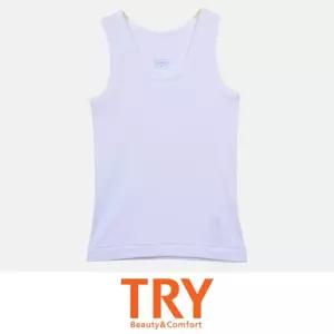 (트라이) 면 100 고급 순면 소재 백색 남아동 런닝 남아속옷 아동런닝 남아동속옷