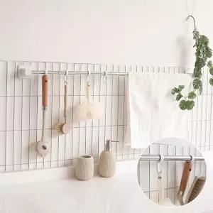 조리도구 걸이 정리 주방 국자 행거레일 수건 스테인리스 무타공 슬라이드 1200mm 추천제품 인기템