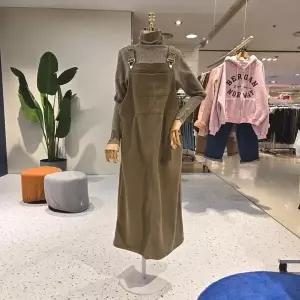 에잇컨셉 C25K7FOP015 속기모 디아 골덴 롱 멜빵원피스