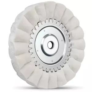 콘빅슨 8인치 S자형 미세 에어웨이 버핑 휠 5/8인치 Arbor 플랜지 프리 허브 앵글 그라인더용 알루미늄