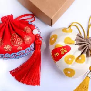 용돈 고급 프리미엄 추석 비단 실크 복주머니 상자 선물