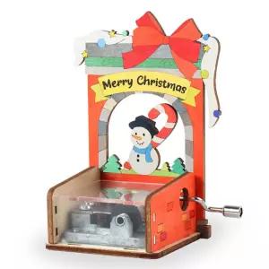 오르골만들기 수동 크리스마스 벽난로조립 만들기 목재모형만들기