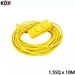 KDY 산업용 전기연장선 3구 1.5SQ x 10M자재 캠핑용품 코드릴 전선 전기 릴선 작업