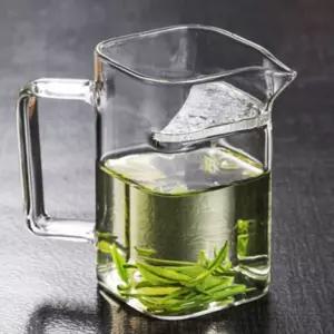 차우리는컵 내열 강화유리 스퀘어 필터 일체형 숙우 포트 거름망 하니스 찻주전자 티주전자 거름망형