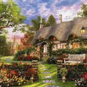 500조각 직소퍼즐 오솔길옆 별장 CA5106A벽걸이 액자형 집들이선물 맞추기 콕놀이 그림