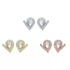 [신세계라이브쇼핑][옷자락] 여자 데일리 클래식 물방울 큐빅 은침 스터드 귀걸이