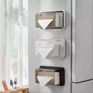 냉장고 자석 티슈 케이스 공간활용 화장지 각커버각티슈 키친타올 디스펜서 티슈함 핸드 보관함 티슈각 지