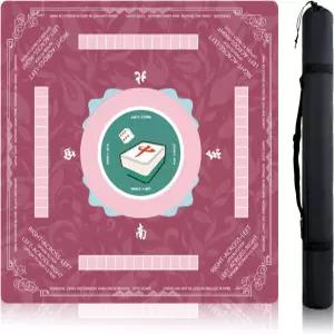 멤아트플로 마작 매트 네오프렌 플레이매트 미끄럼 방지 소음 감소 테이블 포커 카드 도미노 및 보드 게임