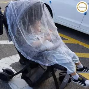 골멤 유모차가리개레이스 유아차커버 유모차모기장덮개