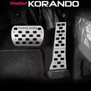 뷰티풀 코란도 2P 디퓨전 튜닝페달 스포츠 발판 순정형자인 브레이크 엑셀 자동차용품 차량 인테리어