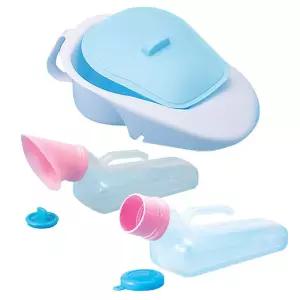 V 현대의료산업 신형 남여 소변기 좌변기 휴대용 캠핑간이용 비상 용화장실 여행용 차안 용변기 캠핑용