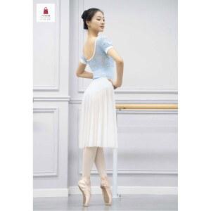 아 2컬러 스퀘어넥 레이스 반팔 성인레오타드 취미발레복 발레복