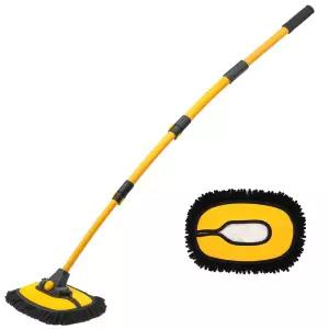 세차밀대 브러쉬 용품 휘어진 디자인 HL타입+걸레1개마포 자동차 극세사 용극 도구 워시미트 밀대봉 밀대