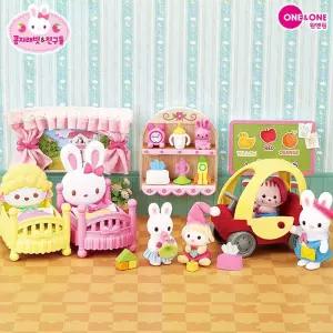 원앤원 콩지래빗 낮잠시간놀이인형 디자인 토끼 캐릭터 장난감 역할