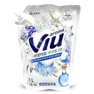 아로마뷰 섬유유연제 코튼 리필 2.1L 세탁 세제 향기 정리 함 용량 탈취 제 원단 관리
