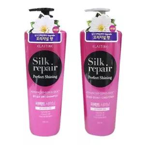 엘라스틴 샴푸 린스 550ml 골드실크 헤어 관리가정용 데일리 머릿결 케어 모발 두피