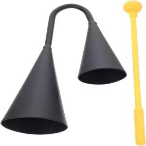 토드마미 1세트 투톤 아고고 벨 타악기 나무 망치 음악 교육용 장난감으로 교실과 행사의 청각 및 협응력을