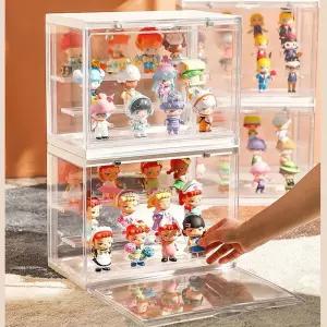 아크릴 피규어 진열장 투명 정리함 칸막이어수납함 케이스 어전시함 장식함 방진함 디스플레이 어장 보관함