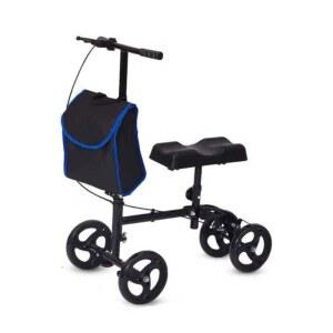 보조 보행기 바퀴 무릎 다리 기본모델 블랙 보행기(가방 사륜 용 이동