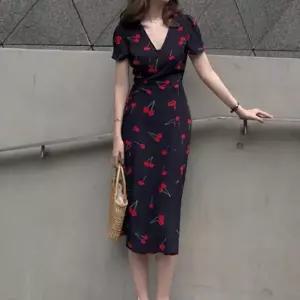 여자 반팔 쉬폰 원피스체리랩 원피스 시원피스 캐주얼 캐쥬얼 패션 여성 디자인 체리롱 체리쉬