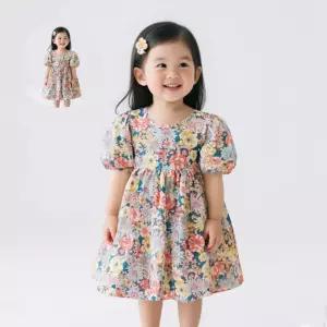 (제스트)아동 스퀘어넥 가든 벌룬반팔원피스 205161 바캉스룩