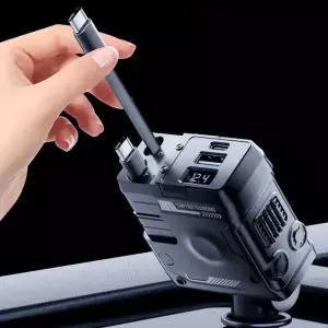 자동 감김 4포트 차량용 충전기멀티잭 USB시거 C타입 급속 휴대폰 고속 용기 릴타입