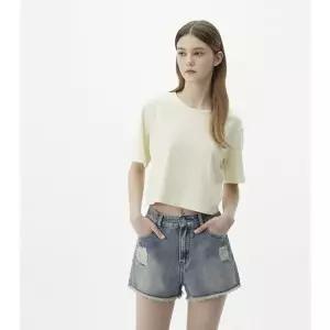 플라스틱아일랜드 LUEUR데미지 숏 데님 팬츠PQ2DP662 871970