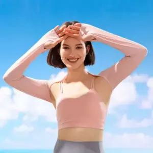 여성 여름 쿨토시 팔어깨 심플 숄더 골프 등산 통기성 UV차단