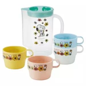 스케이터 피너츠 스누피 컵세트 4단 캠핑 물컵 캐릭터 야외물 식기 휴대용 굿즈 수납 활동