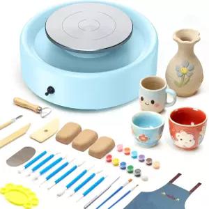 올디어 미니 도자기 휠 머신 초보자와 를 위한 6인치 업그레이드 점토 75W 모터 조절 가능한 속도 18PCS