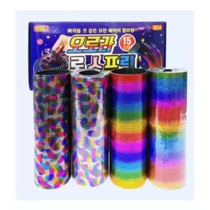 오로라 롱스프링 1타 8개입장난감 장난감링 칼라링 레인보우링