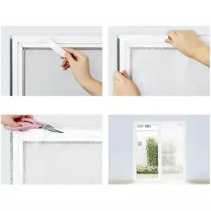 유리창 환기구 1.2M 잘라붙이는 접착식 창문 필터 반지하 벌레방충망 먼지차단