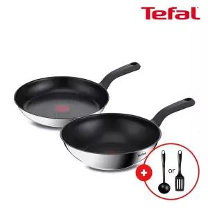 [테팔]인덕션 에센스쿡 2종(후라이팬28+웍28)(+조리도구 1종 증정)