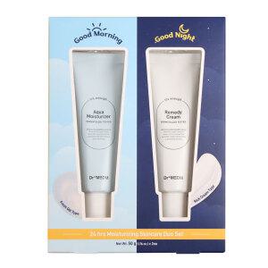 닥터메디엠 모이스처라이징 스킨케어 듀오 세트50mlX2개 + 물티슈 /레미디 + 아쿠아크림/수분크림/27년03월까지