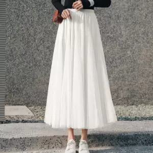 러블리 우아 이중 쉬폰 A라인 발레리나 롱원피스