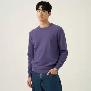 매장정품 BEANPOLE 빈폴 [빈폴] 울 베이직 라운드 니트 퍼플 (BC5951C01U) 921907