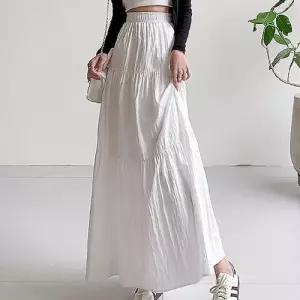 여성 허리밴딩 주름 롱플리츠 스커트 WFIMMA3