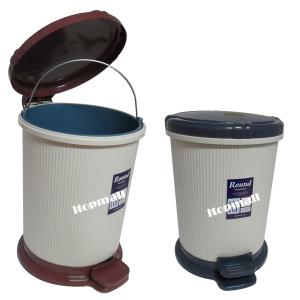 파스텔 원형 페달 휴지통 10L(중) 20L(대) 쓰레기 용