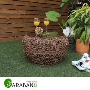 사라방드 스마랑라탄 협탁테이블_앙상블 테라스테이블 정원가구