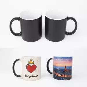 승화전사 매직 블랙 머그컵 36P 변색 변온 온도변화 11온스 머그프레스