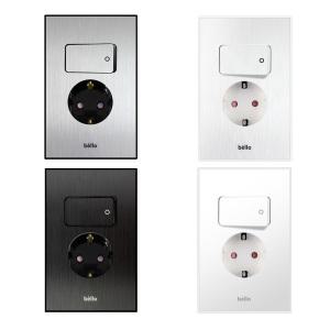 벨로)스위치부 1구콘센트 위너스 배선기구  스위치 콘센트