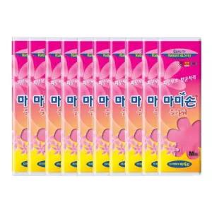 마미손 고무장갑 주방용 고무장갑 플라워 핑크 중 10개