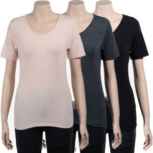 여성 반팔 히트텍 나시 메리야스 케미솔 기모 캐미솔 긴 민소매 할머니 메리아스 여자 런닝 겨울 보온 3색