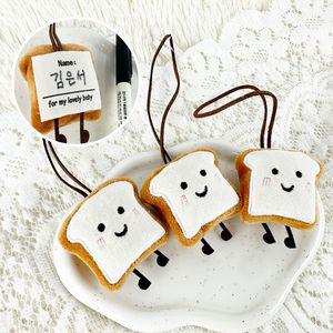 식빵 네임택 뽀글이 가방고리 유치원 어린이집 선물 초등학교 신학기 준비물 이름 백참